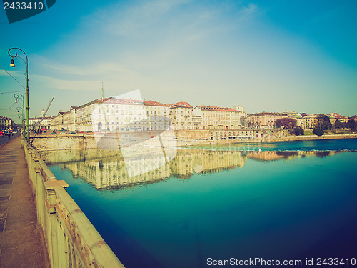 Image of Retro look River Po, Turin