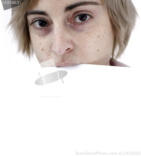 Image of Woman holding a paper