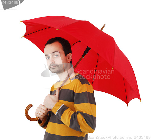 Image of Man with umbrella