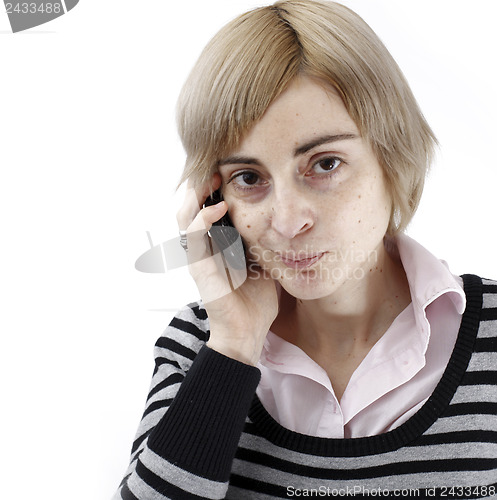 Image of Woman talking on phone