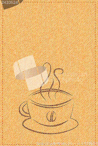 Image of vector cup of coffee on a background texture