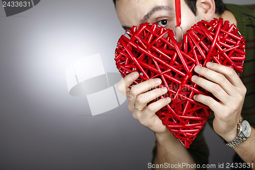 Image of Hand made red heart