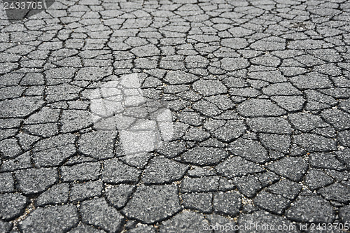 Image of Cracked Asphalt Road 