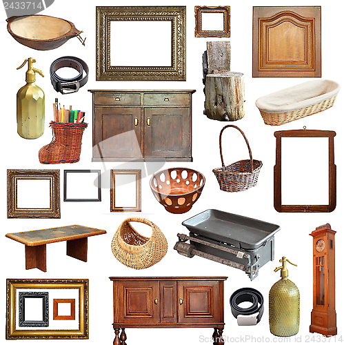 Image of collage with old vintage objects