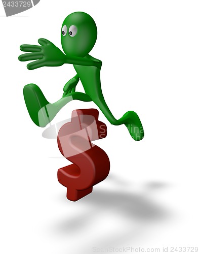 Image of jump over dollar