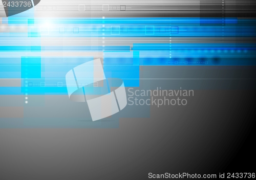 Image of Colourful blue vector tech backdrop