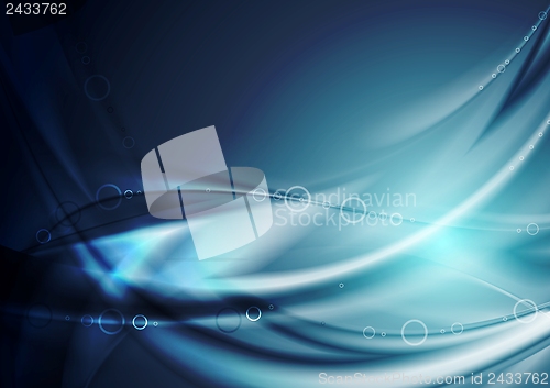 Image of Blue vector waves background