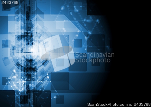 Image of Dark blue vector hi-tech design