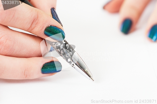 Image of hand writing