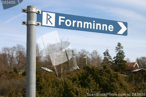 Image of Sign "Fornminne"