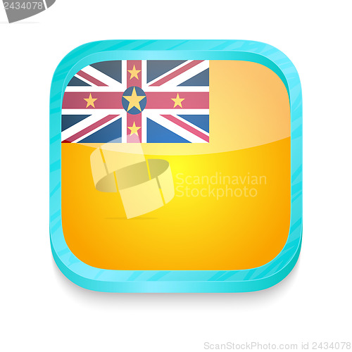 Image of Smart phone button with Niue flag