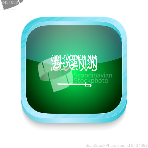 Image of Smart phone button with Saudi Arabia flag