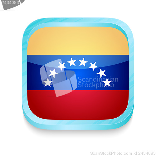 Image of Smart phone button with Venezuela flag