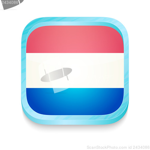 Image of Smart phone button with Luxembourg flag
