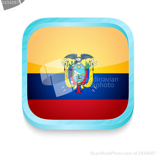 Image of Smart phone button with Ecuador flag