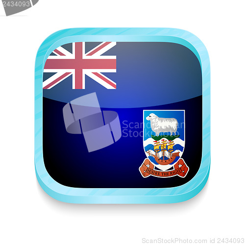 Image of Smart phone button with Falkland Islands flag