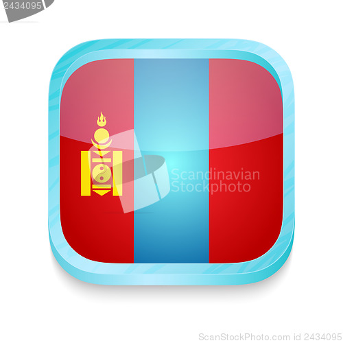 Image of Smart phone button with Mongolia flag