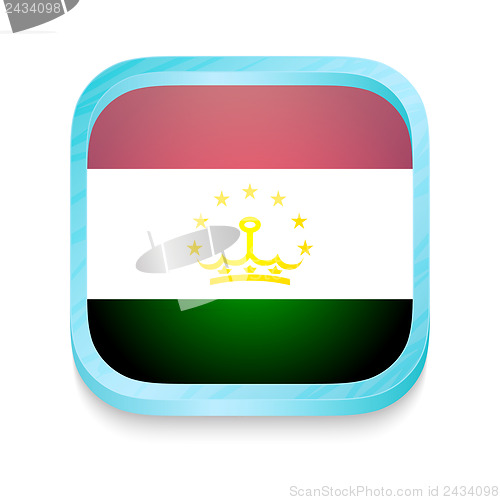 Image of Smart phone button with Tajikistan flag