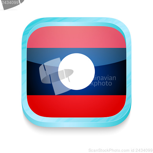 Image of Smart phone button with Laos flag