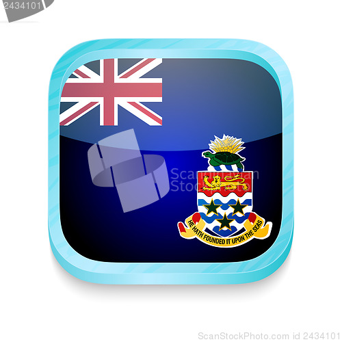 Image of Smart phone button with Cayman Islands flag