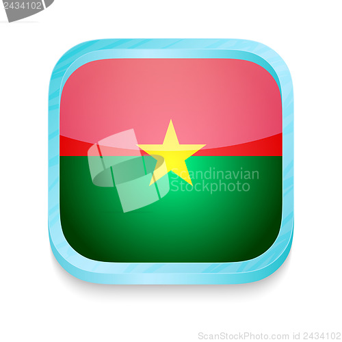 Image of Smart phone button with Burkina Faso flag