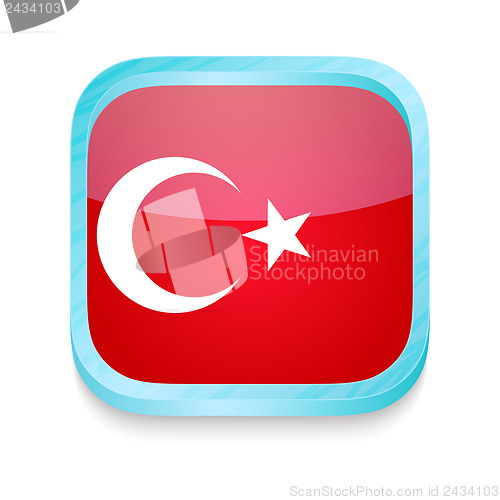 Image of Smart phone button with Turkey flag