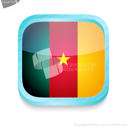 Image of Smart phone button with Cameroon flag