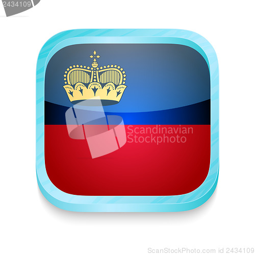 Image of Smart phone button with Lichtenstein flag