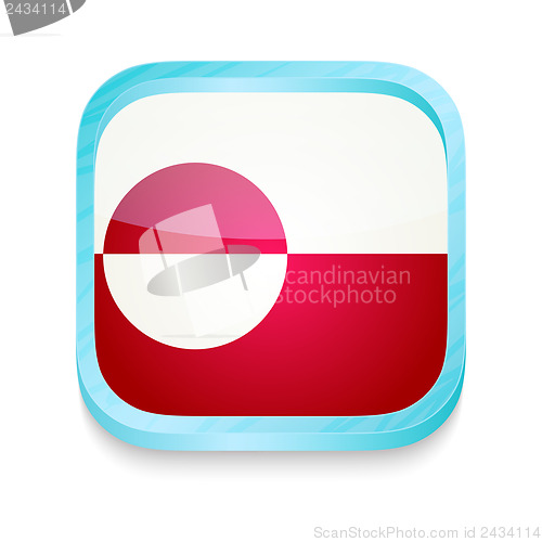 Image of Smart phone button with Greenland flag