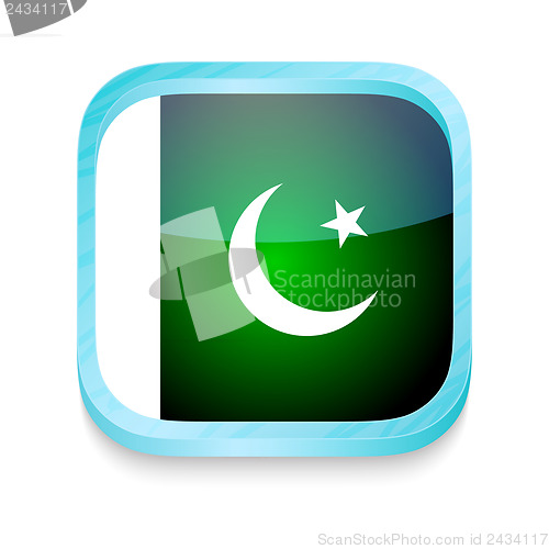 Image of Smart phone button with Pakistan flag