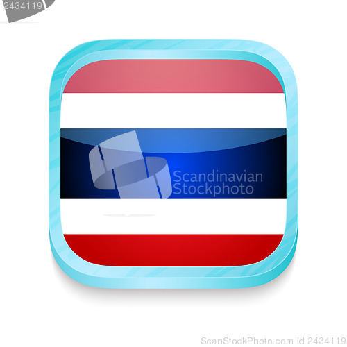 Image of Smart phone button with Thailand flag