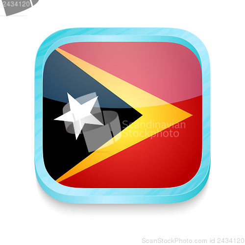 Image of Smart phone button with East Timor flag
