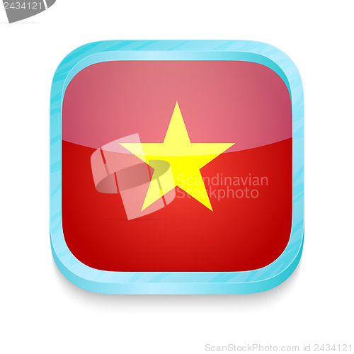 Image of Smart phone button with Vietnam flag