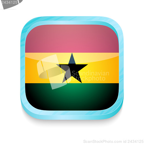 Image of Smart phone button with Ghana flag