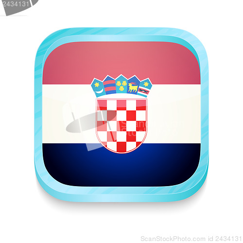 Image of Smart phone button with Croatia flag