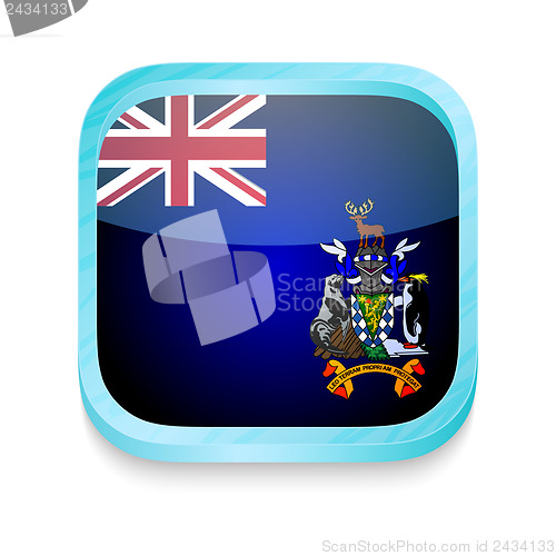 Image of Smart phone button with South Georgia and South Sandwich Islands