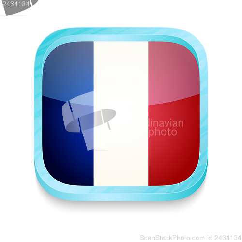 Image of Smart phone button with France flag