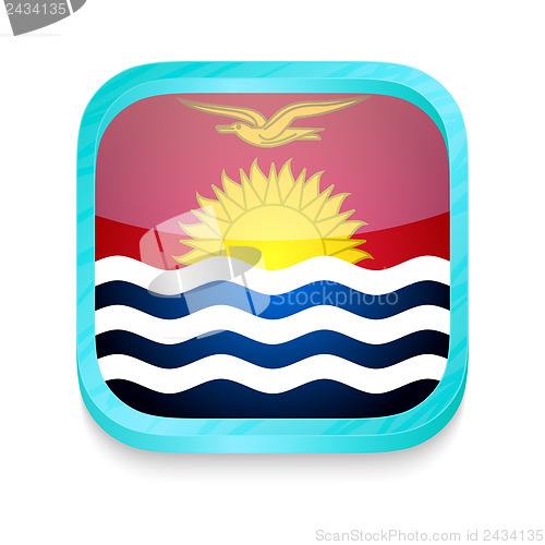 Image of Smart phone button with Kiribati flag