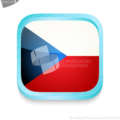 Image of Smart phone button with Czech Republic flag