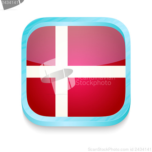 Image of Smart phone button with Denmark flag