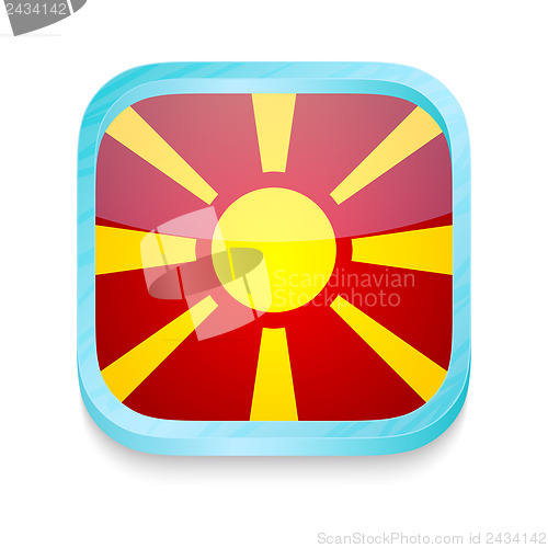 Image of Smart phone button with Macedonia flag