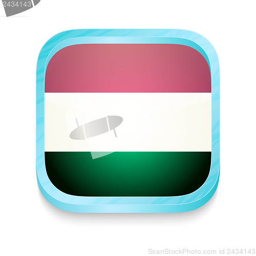 Image of Smart phone button with Hungary  flag