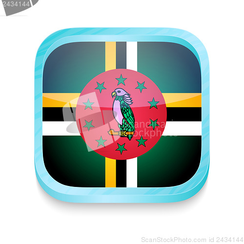 Image of Smart phone button with Dominica flag