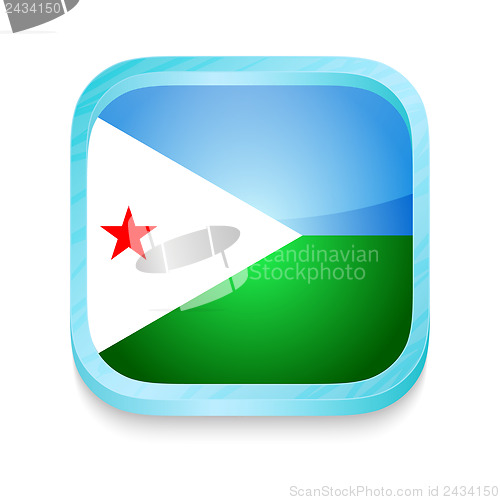 Image of Smart phone button with Djibouti flag