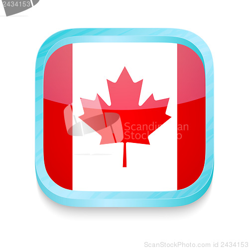 Image of Smart phone button with Canada flag
