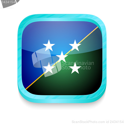 Image of Smart phone button with Solomon Islands flag