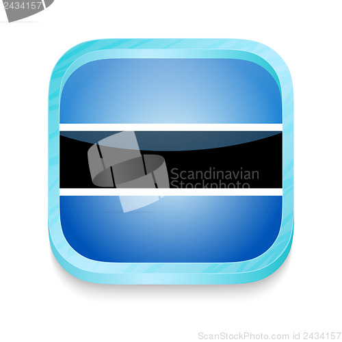 Image of Smart phone button with Botswana flag