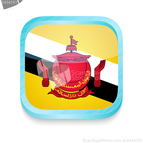 Image of Smart phone button with Brunei flag