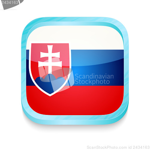 Image of Smart phone button with Slovakia flag