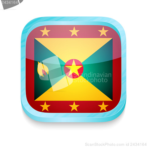 Image of Smart phone button with Grenada flag
